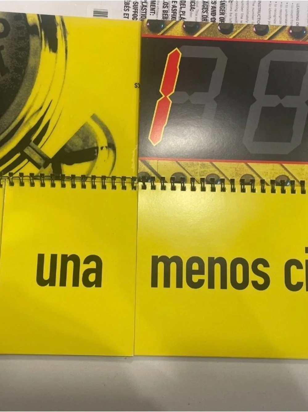 Yellow and Black Learning Flip Chart - Telling Time